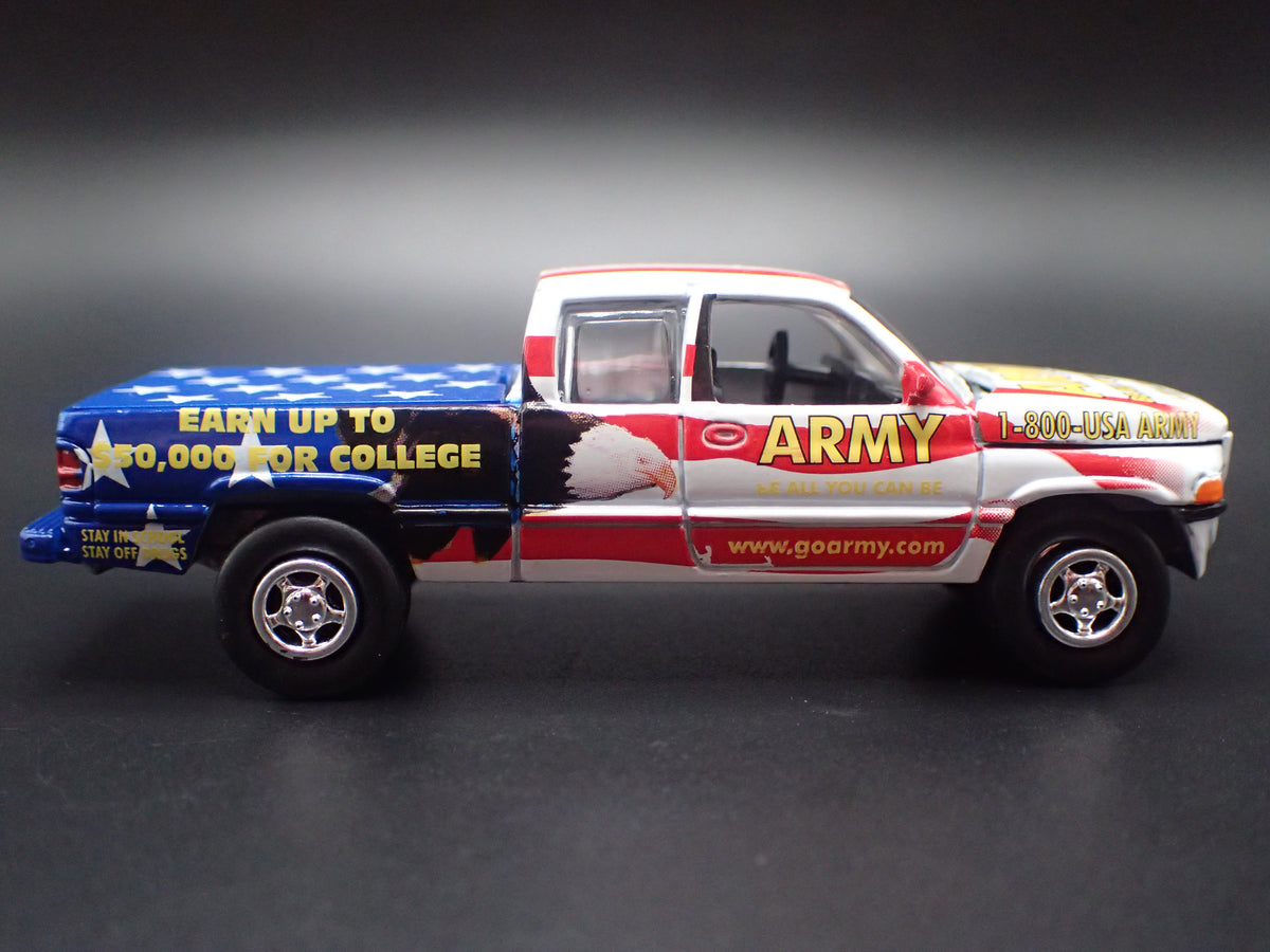 1994-2001 DODGE RAM 1500 PICKUP TRUCK US ARMY 1/64 SCALE DIECAST MODEL CAR