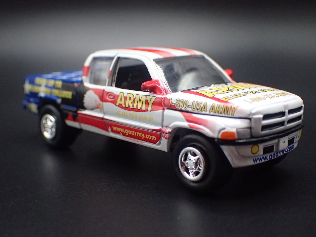 1994-2001 DODGE RAM 1500 PICKUP TRUCK US ARMY 1/64 SCALE DIECAST MODEL CAR