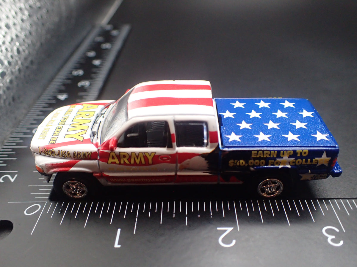 1994-2001 DODGE RAM 1500 PICKUP TRUCK US ARMY 1/64 SCALE DIECAST MODEL CAR