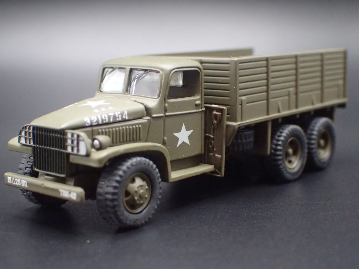 WWII GMC CCKW 2.5 TON 6X6 TRUCK MILITARY RARE 1:87 SCALE DIORAMA DIECAST MODEL CAR