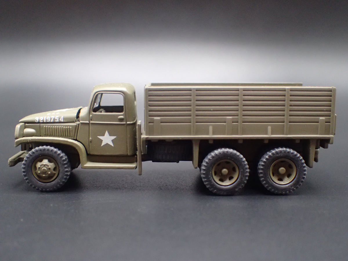 WWII GMC CCKW 2.5 TON 6X6 TRUCK MILITARY RARE 1:87 SCALE DIORAMA DIECAST MODEL CAR