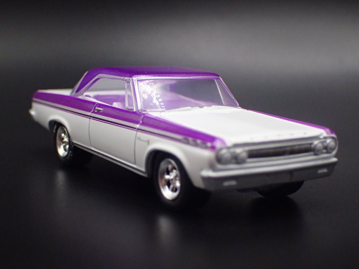 1965 65 DODGE CORONET WHITE 1/64 SCALE COLLECTIBLE DIECAST MODEL CAR