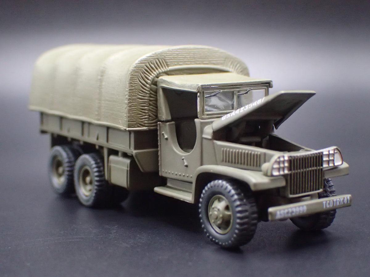 WWII GMC CCKW 2.5 TON 6X6 TRUCK MILITARY GREEN 1:87 SCALE DIECAST MODEL CAR