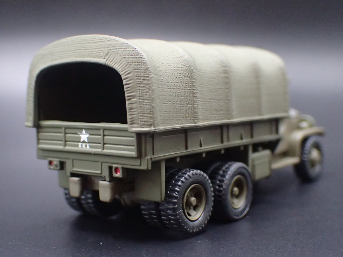 WWII GMC CCKW 2.5 TON 6X6 TRUCK MILITARY GREEN 1:87 SCALE DIECAST MODEL CAR