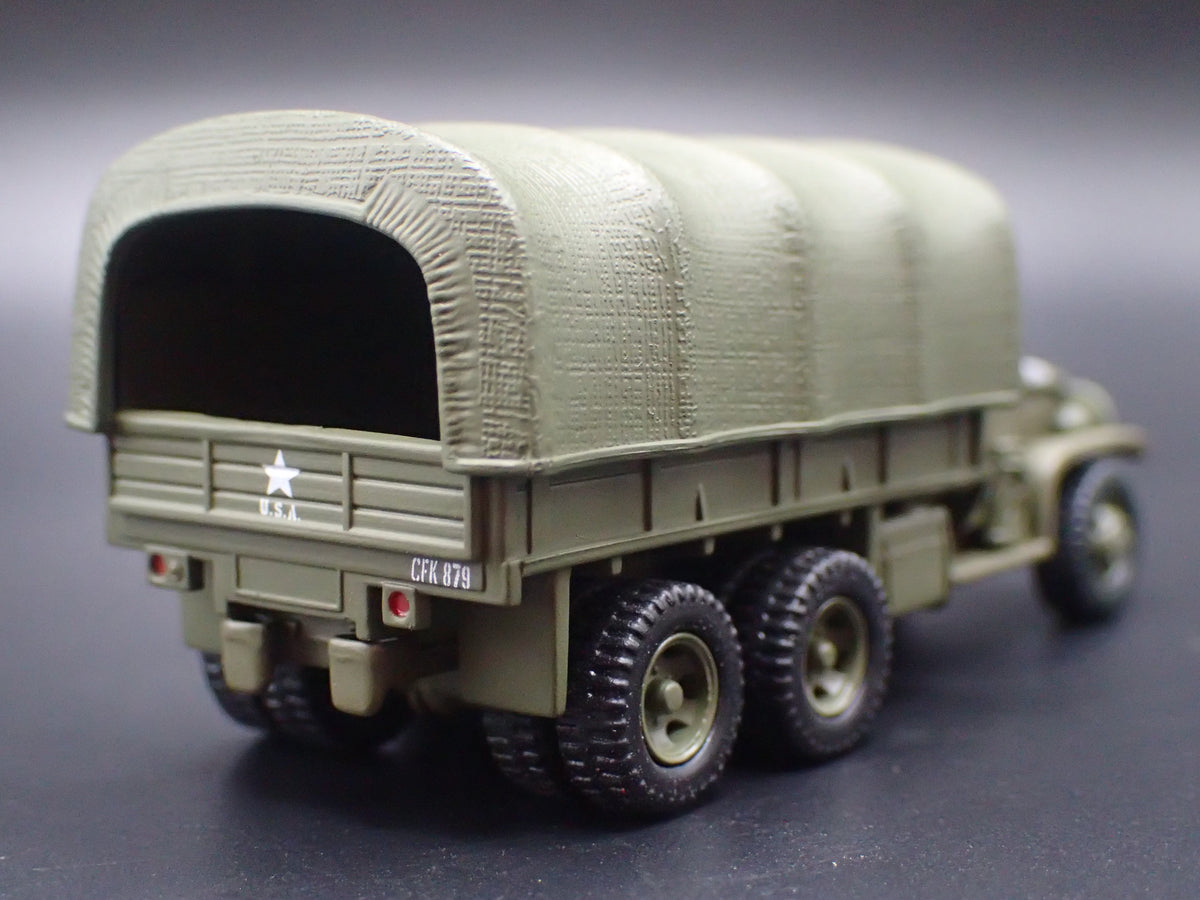 WWII GMC CCKW 2.5 TON 6X6 TRUCK MILITARY GREEN 1:87 SCALE DIECAST MODEL CAR