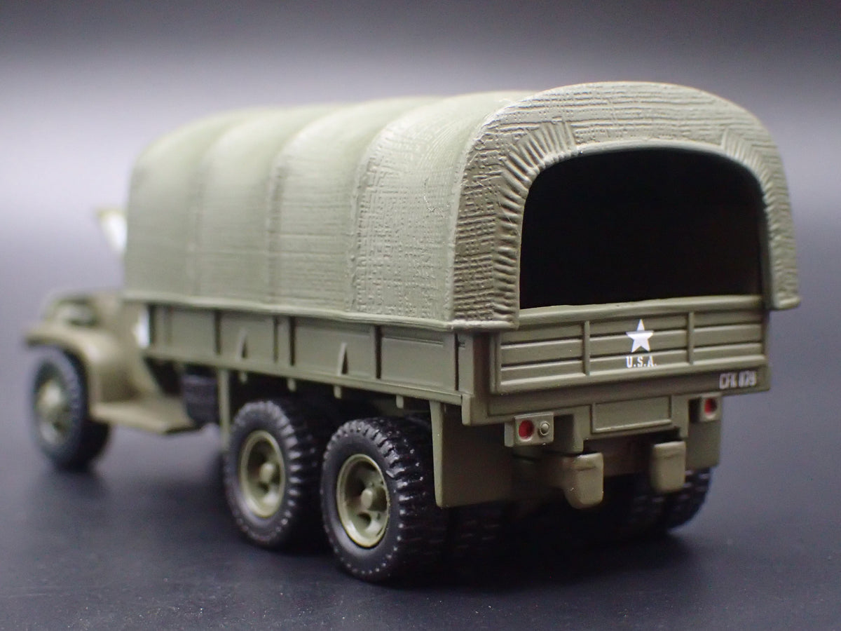 WWII GMC CCKW 2.5 TON 6X6 TRUCK MILITARY GREEN 1:87 SCALE DIECAST MODEL CAR