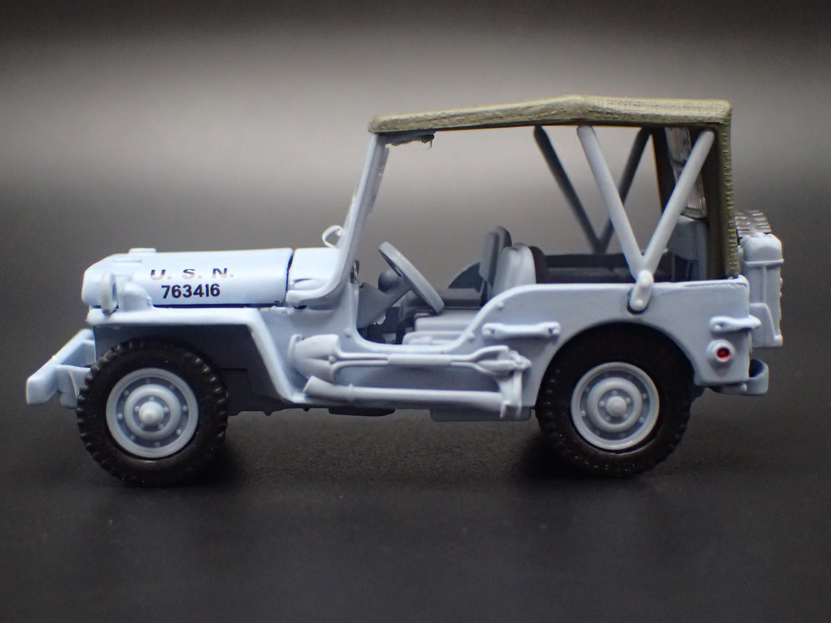 WWII WILLYS MB JEEP MILITARY NAVY PEARL HARBOR 1:64 SCALE DIORAMA DIECAST MODEL CAR