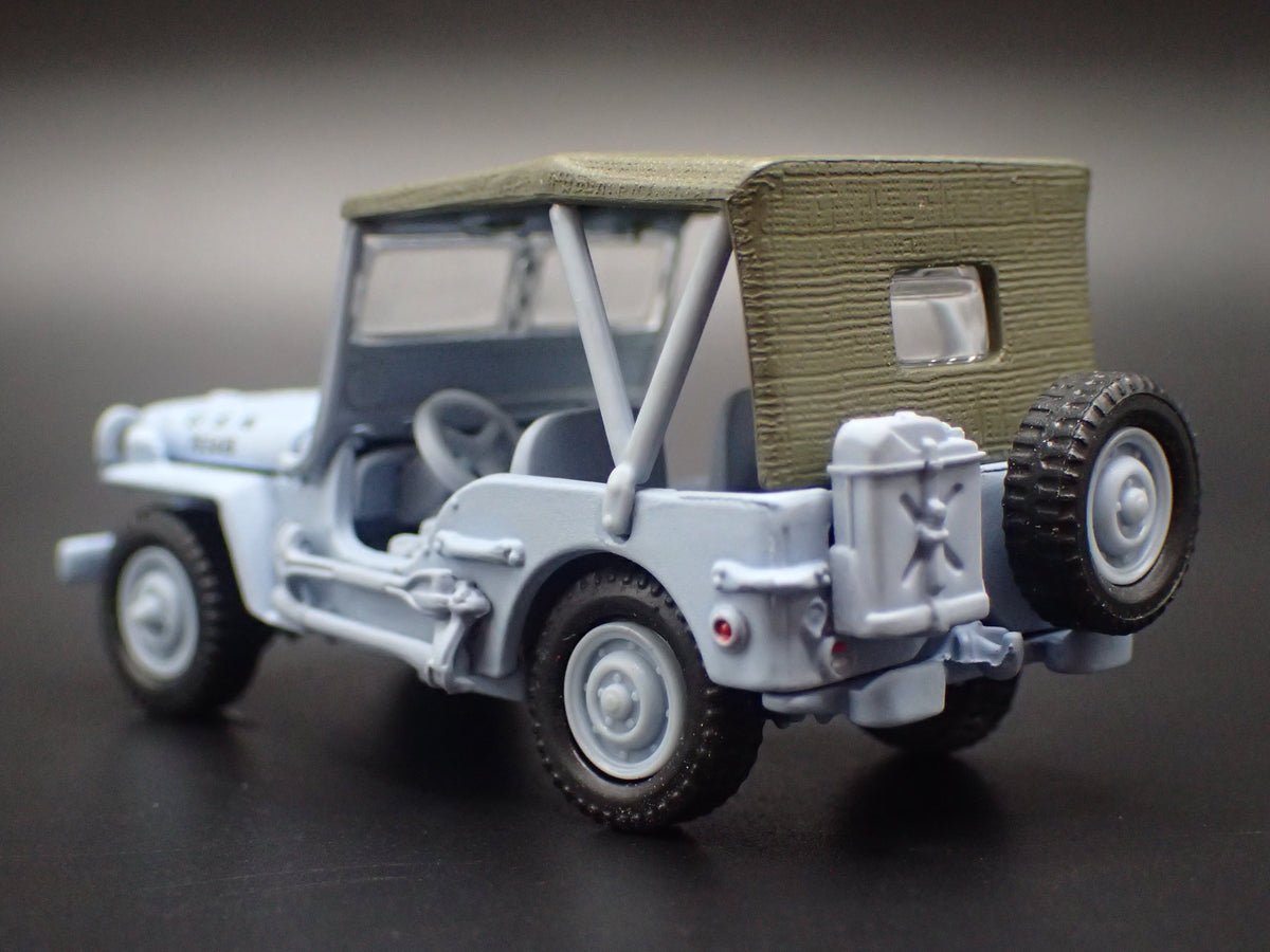 WWII WILLYS MB JEEP MILITARY NAVY PEARL HARBOR 1:64 SCALE DIORAMA DIECAST MODEL CAR