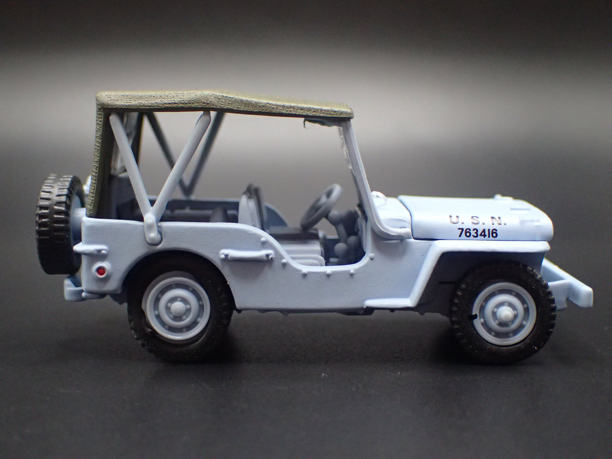 WWII WILLYS MB JEEP MILITARY NAVY PEARL HARBOR 1:64 SCALE DIORAMA DIECAST MODEL CAR