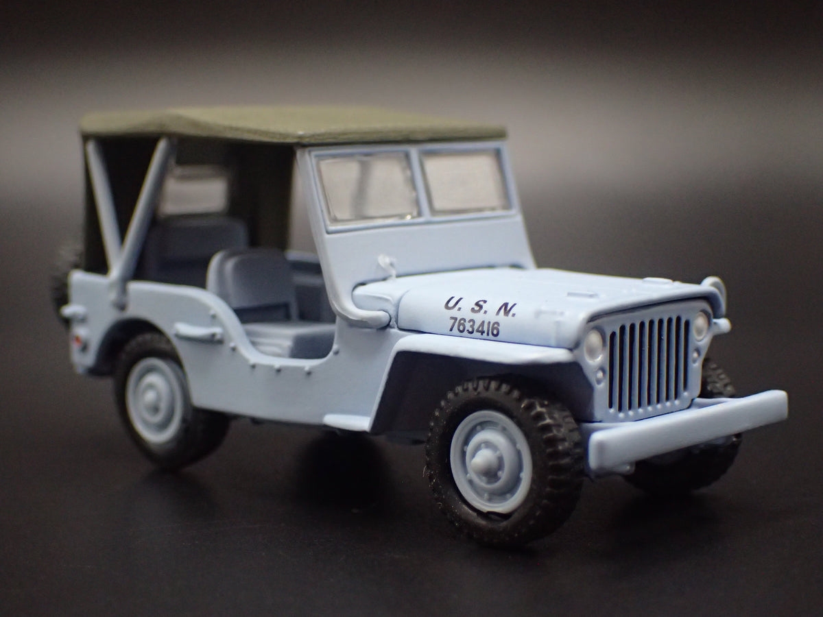 WWII WILLYS MB JEEP MILITARY NAVY PEARL HARBOR 1:64 SCALE DIORAMA DIECAST MODEL CAR