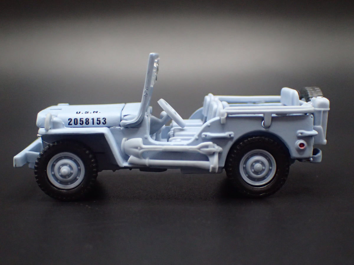 WWII WILLYS MB JEEP MILITARY NAVY PEARL HARBOR 1:64 SCALE DIORAMA DIECAST MODEL CAR