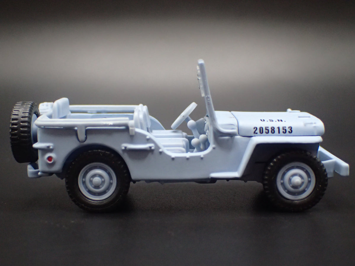 WWII WILLYS MB JEEP MILITARY NAVY PEARL HARBOR 1:64 SCALE DIORAMA DIECAST MODEL CAR