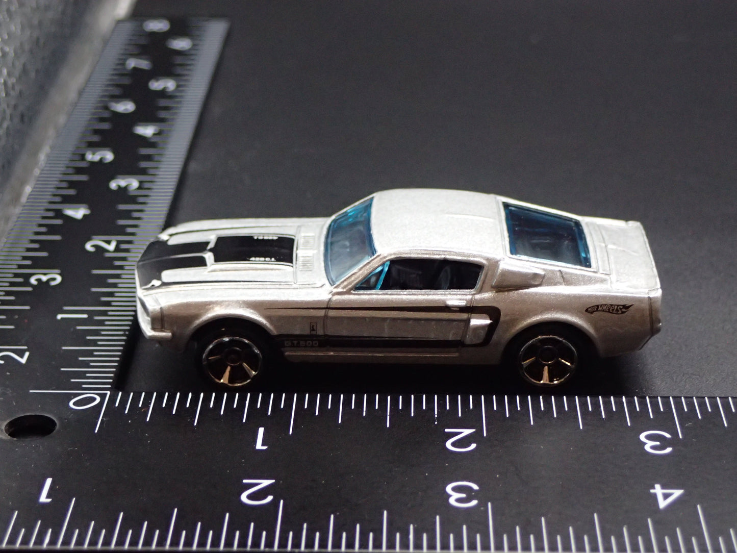 1967 67 FORD MUSTANG SHELBY GT500 FASTBACK SILVER 1:64 SCALE DIECAST MODEL CAR
