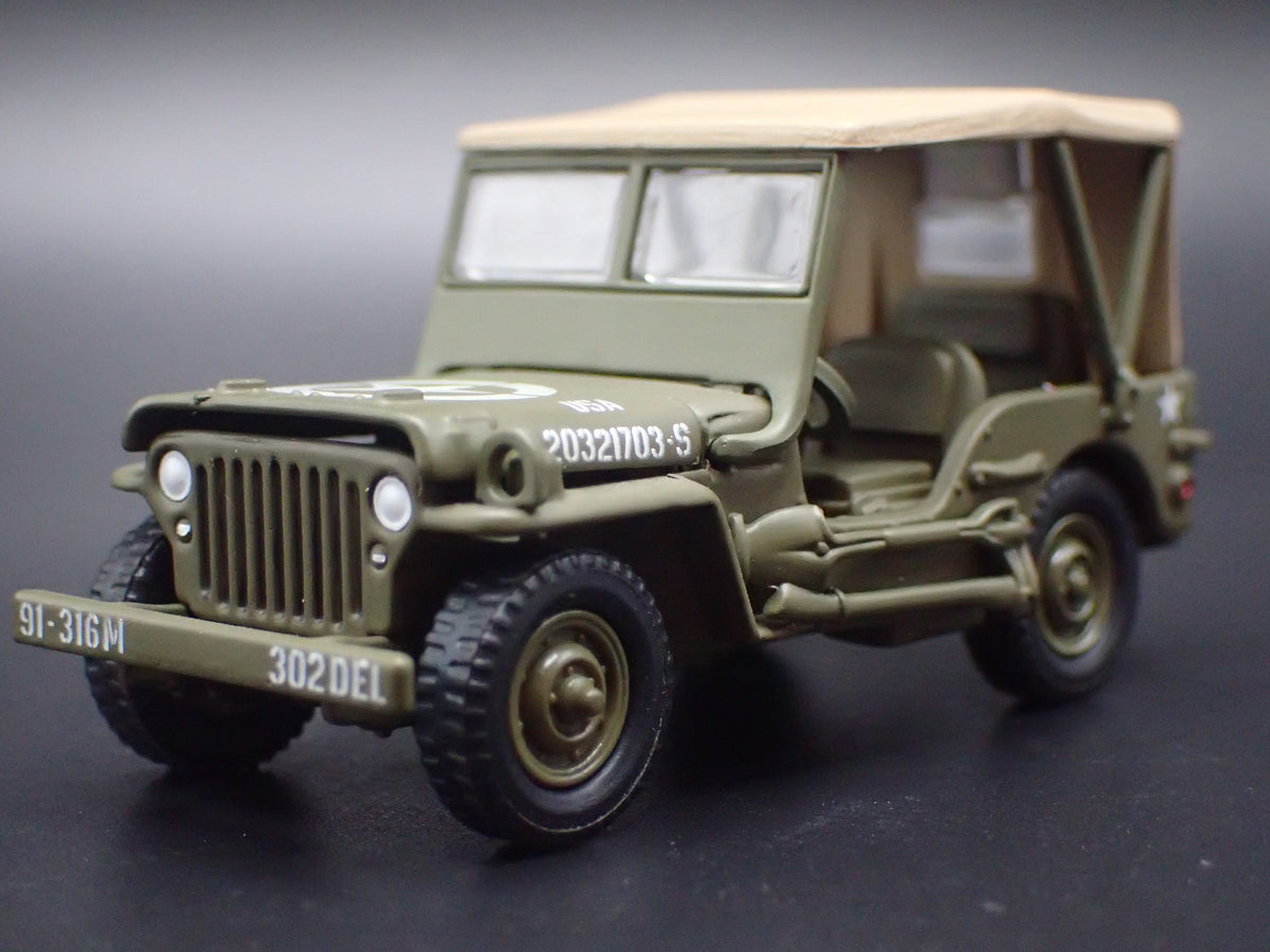WWII WILLYS MB JEEP MILITARY ARMY 1:64 SCALE DIORAMA DIECAST MODEL CAR