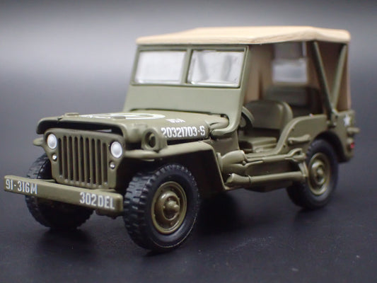 WWII WILLYS MB JEEP MILITARY ARMY 1:64 SCALE DIORAMA DIECAST MODEL CAR