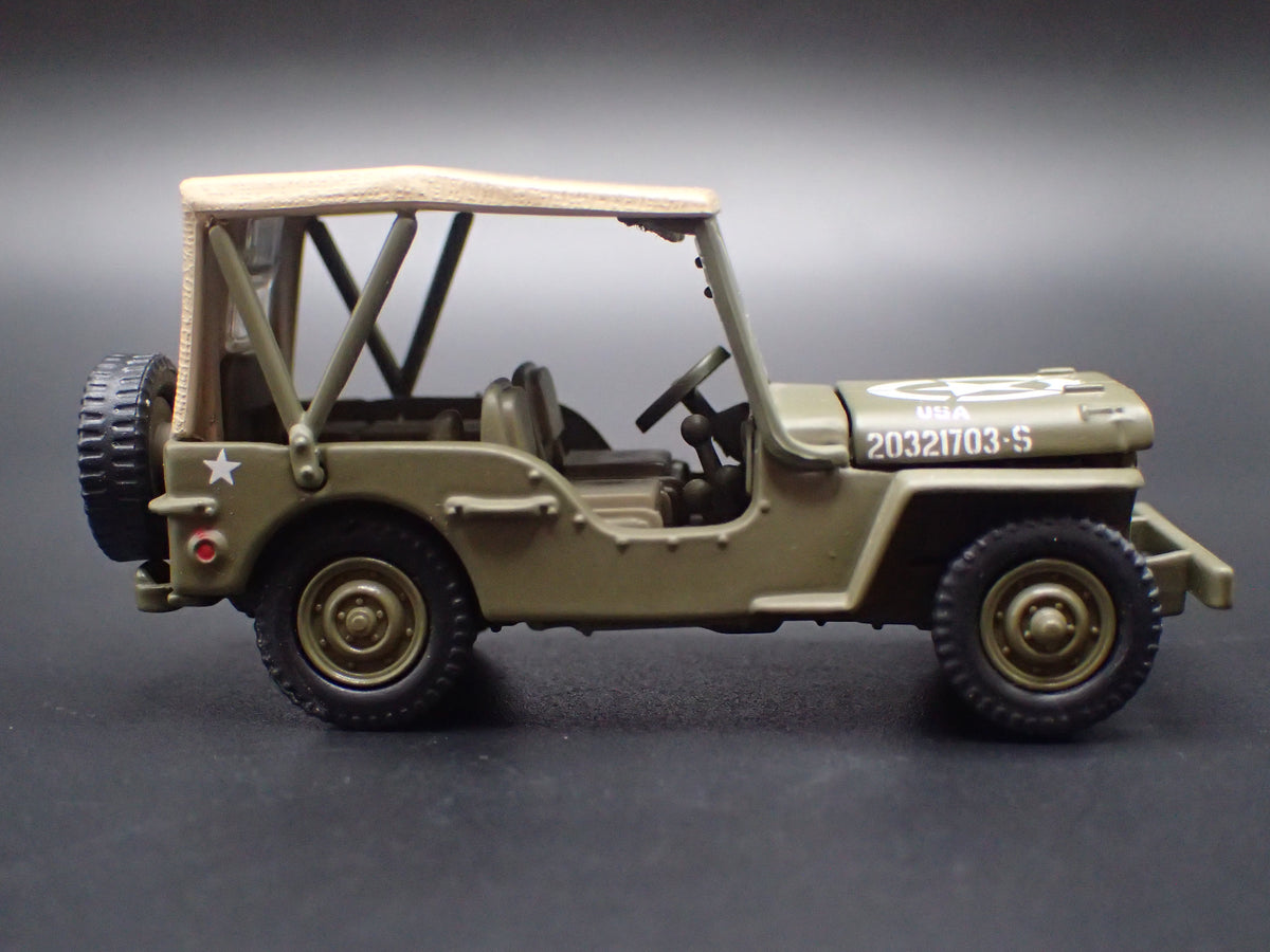 WWII WILLYS MB JEEP MILITARY ARMY 1:64 SCALE DIORAMA DIECAST MODEL CAR