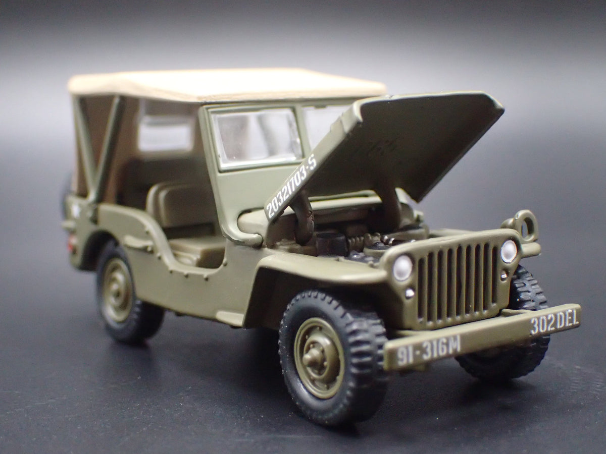 WWII WILLYS MB JEEP MILITARY ARMY 1:64 SCALE DIORAMA DIECAST MODEL CAR