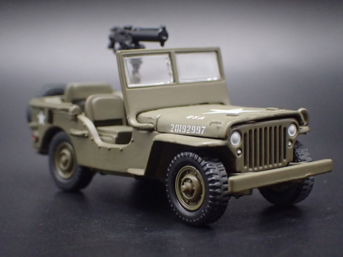 WWII WILLYS MB JEEP MILITARY ARMY 1:64 SCALE DIORAMA DIECAST MODEL CAR