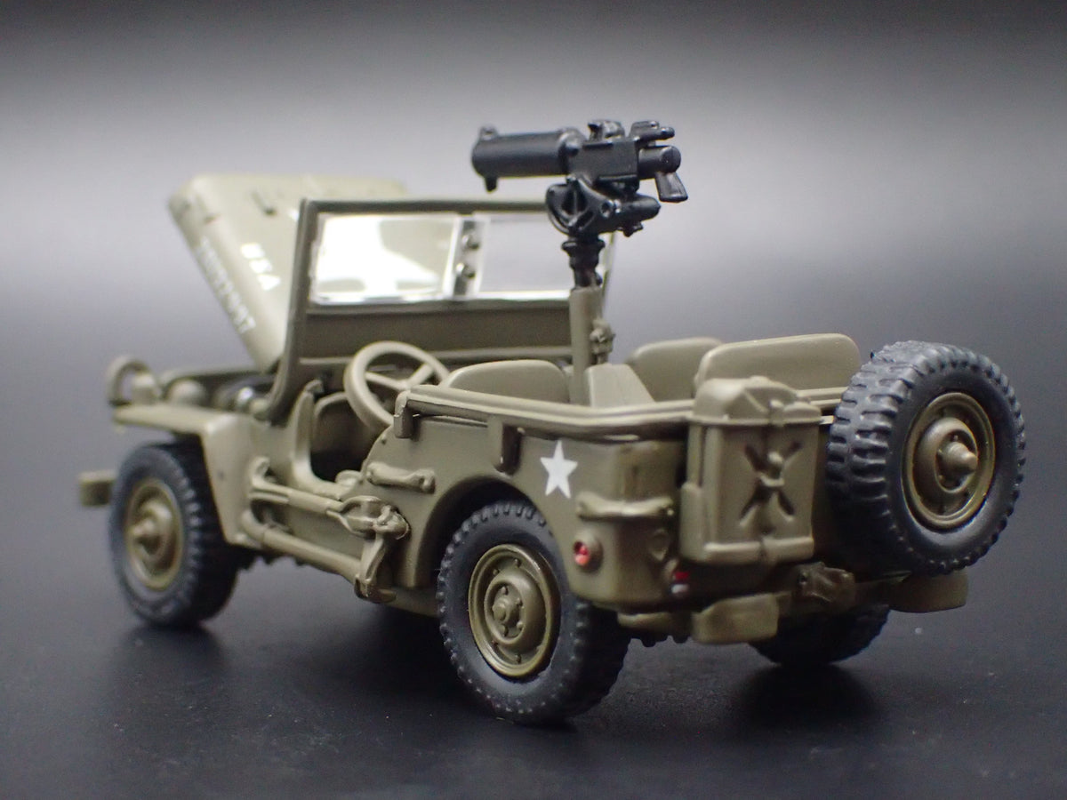 WWII WILLYS MB JEEP MILITARY ARMY 1:64 SCALE DIORAMA DIECAST MODEL CAR