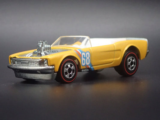1968 68 FORD MUSTANG CUSTOM CONVERTIBLE YELLOW 1:64 SCALE DIECAST MODEL CAR