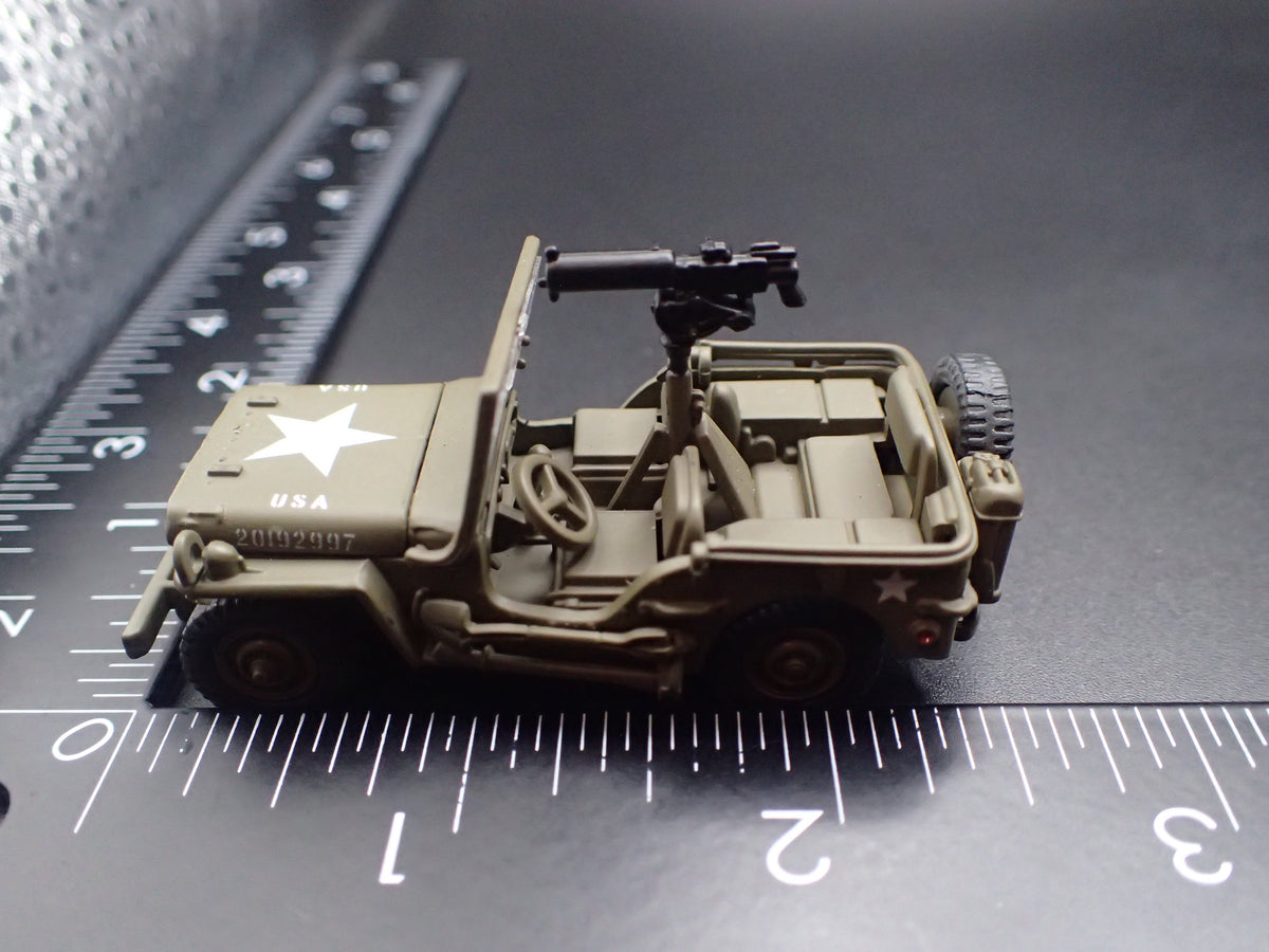 WWII WILLYS MB JEEP MILITARY ARMY 1:64 SCALE DIORAMA DIECAST MODEL CAR