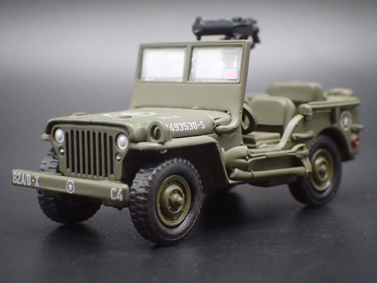 WWII WILLYS MB JEEP MILITARY ARMY 1:64 SCALE DIORAMA DIECAST MODEL CAR