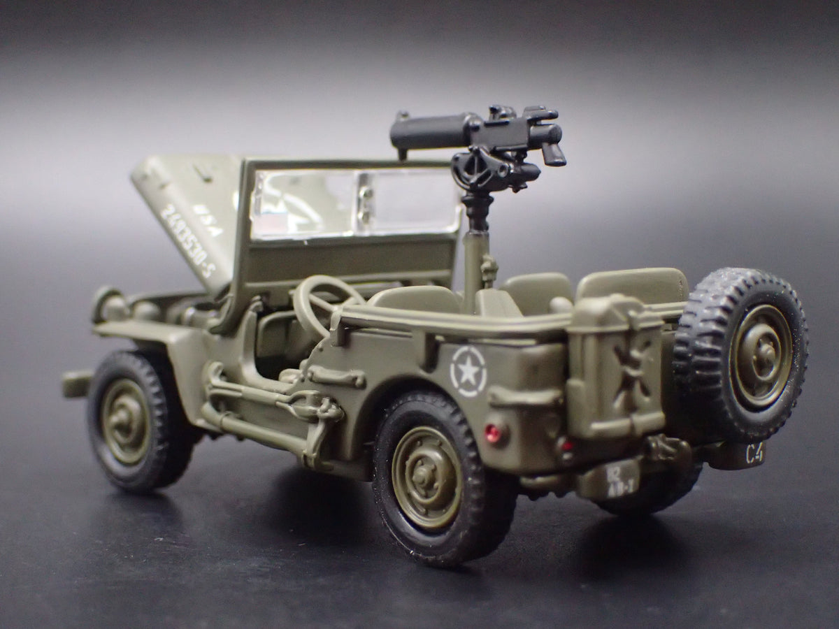 WWII WILLYS MB JEEP MILITARY ARMY 1:64 SCALE DIORAMA DIECAST MODEL CAR