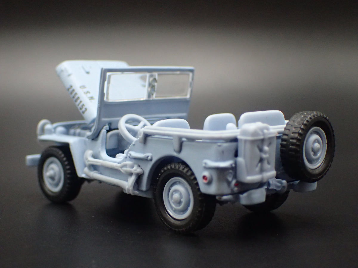 WWII WILLYS MB JEEP MILITARY NAVY PEARL HARBOR 1:64 SCALE DIORAMA DIECAST MODEL CAR