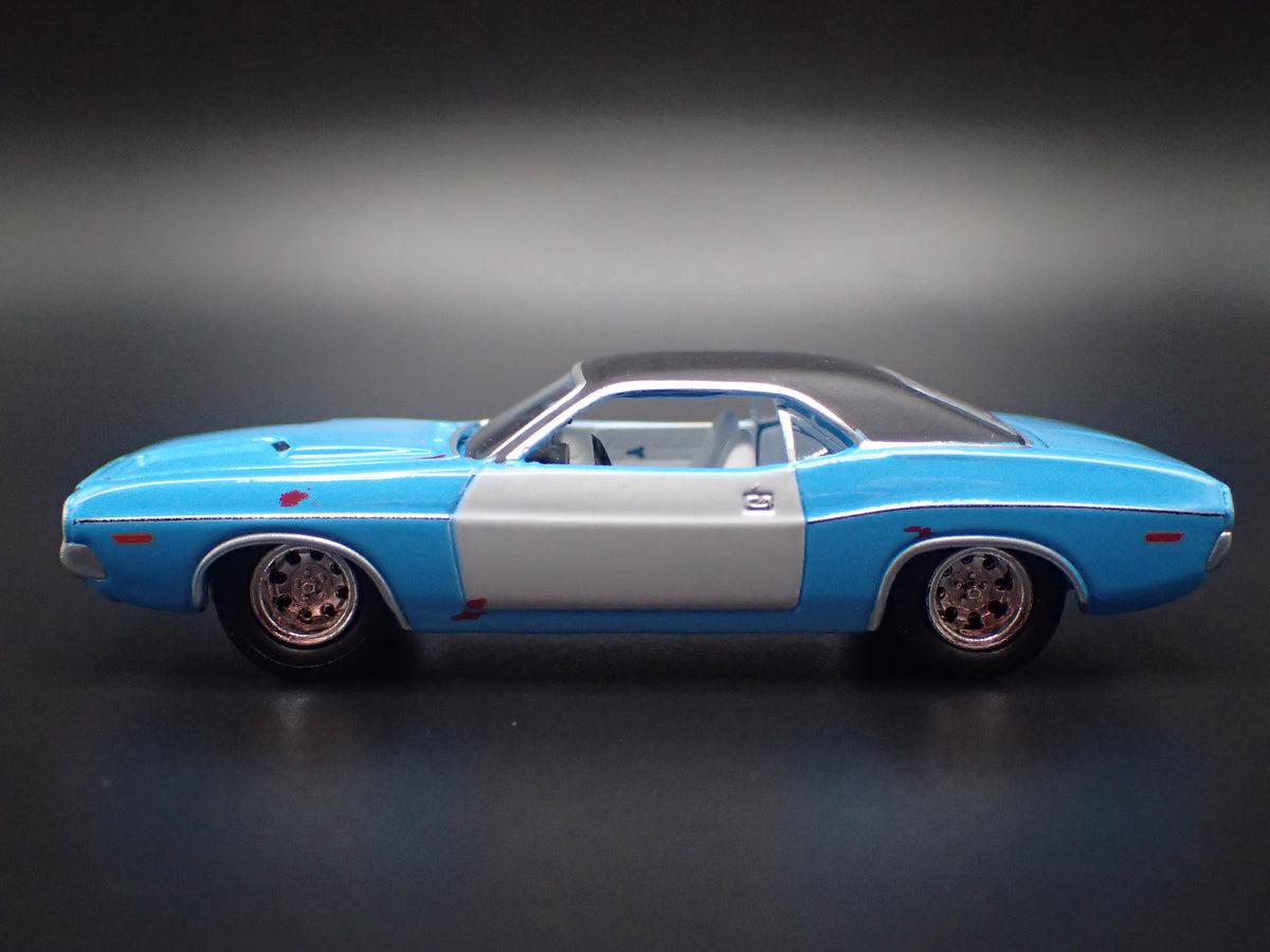 1970 70 DODGE CHALLENGER PROJECT IN PROGRESS BLUE 1:64 SCALE DIECAST MODEL CAR