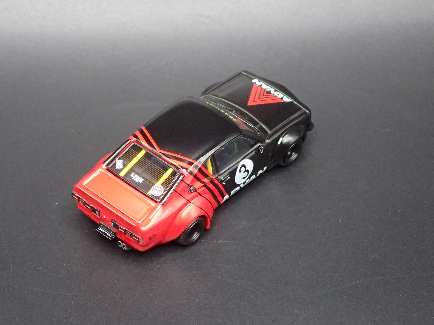 1971-1978 MAZDA RX3 SAVANNA ADVAN LBWK JDM RACING 1:64 SCALE DIORAMA DIECAST MODEL CAR