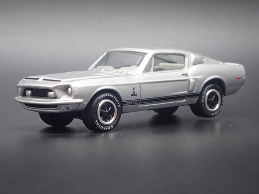 1968 68 FORD MUSTANG SHELBY GT500 FASTBACK SILVER 1:64 SCALE DIECAST MODEL CAR