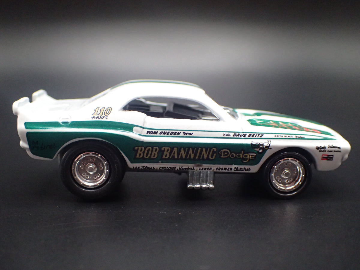 1972 72 DODGE CHALLENGER FUNNY CAR NHRA BOB BANNING 1:64 SCALE DIECAST MODEL CAR