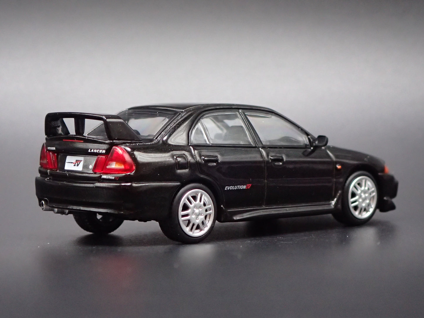 1996-1998 MITSUBISHI LANCER EVOLUTION EVO IV BLACK 1:64 SCALE DIECAST MODEL CAR