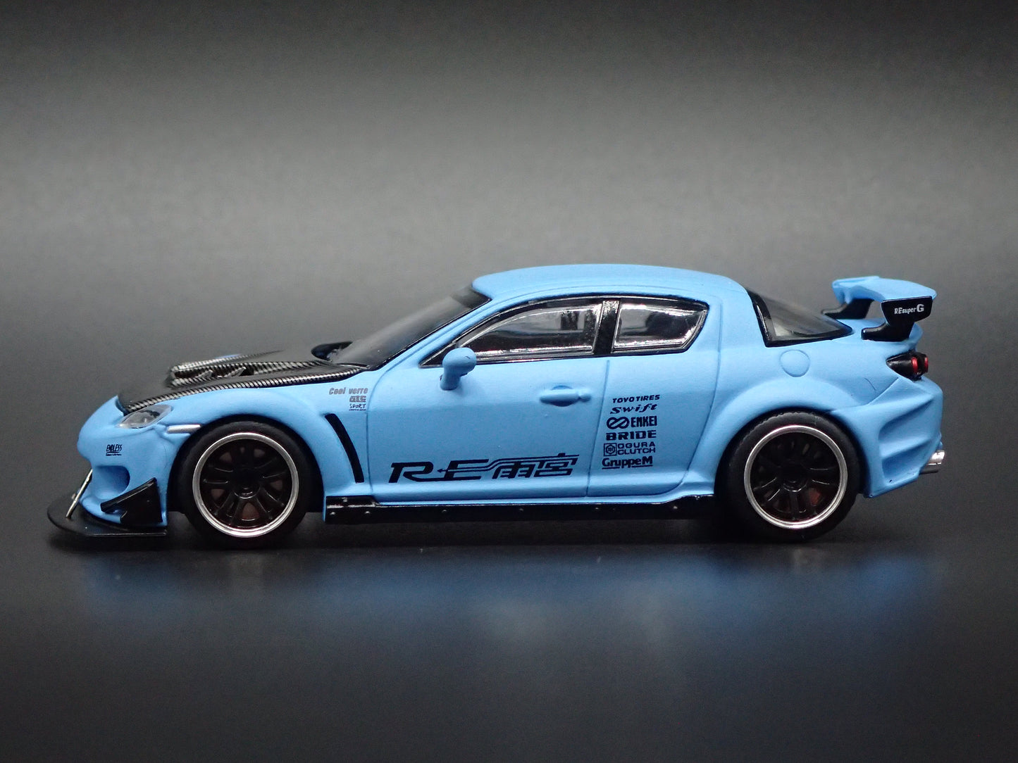 MAZDA RX8 JDM RE AMEMIYA BLUE 1:64 SCALE COLLECTIBLE DIORAMA DIECAST MODEL CAR