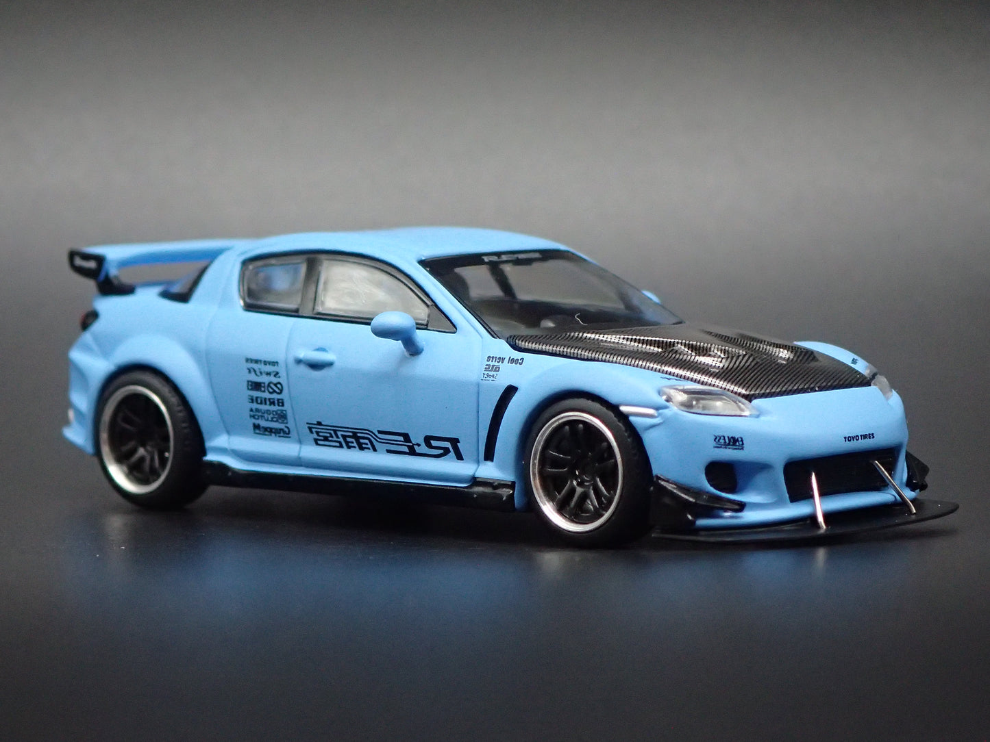 MAZDA RX8 JDM RE AMEMIYA BLUE 1:64 SCALE COLLECTIBLE DIORAMA DIECAST MODEL CAR