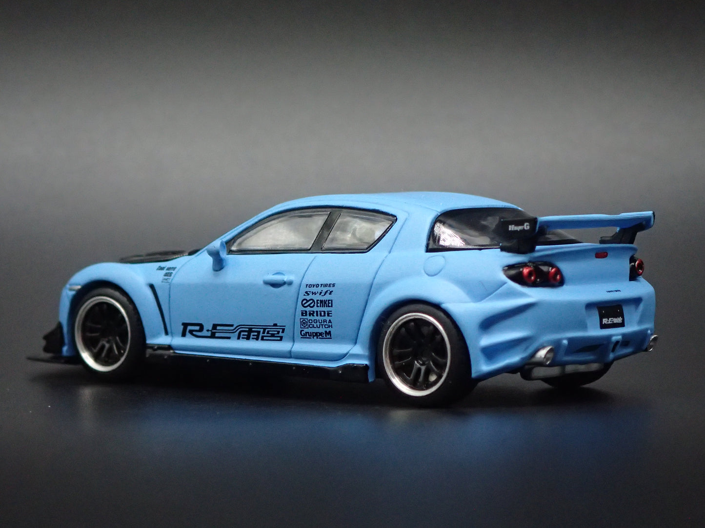 MAZDA RX8 JDM RE AMEMIYA BLUE 1:64 SCALE COLLECTIBLE DIORAMA DIECAST MODEL CAR