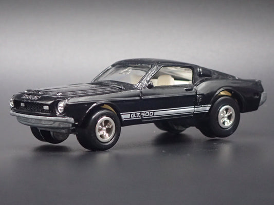 1968 68 FORD MUSTANG SHELBY GT500 BLACK 1:64 SCALE DIORAMA DIECAST MODEL CAR