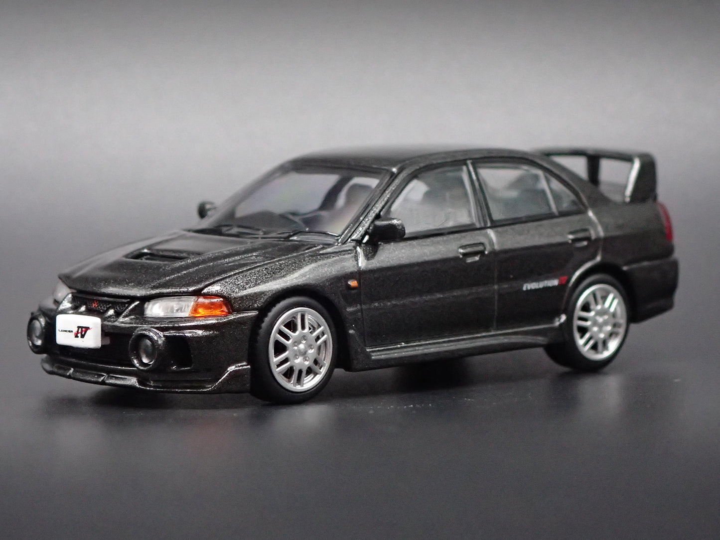 1996-1998 MITSUBISHI LANCER EVOLUTION EVO IV GRAY 1:64 SCALE DIECAST MODEL CAR