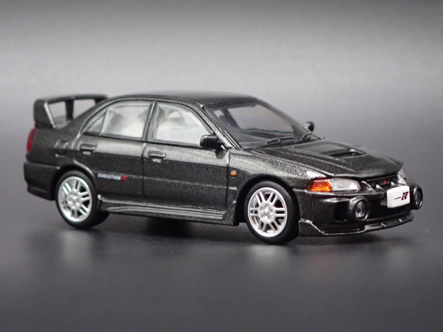 1996-1998 MITSUBISHI LANCER EVOLUTION EVO IV GRAY 1:64 SCALE DIECAST MODEL CAR