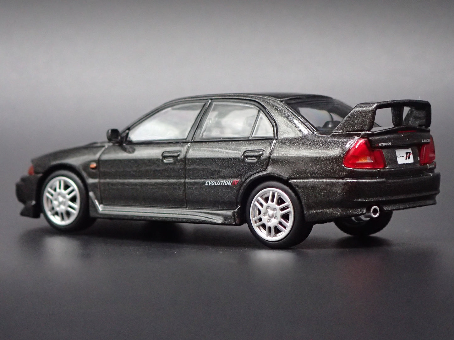1996-1998 MITSUBISHI LANCER EVOLUTION EVO IV GRAY 1:64 SCALE DIECAST MODEL CAR