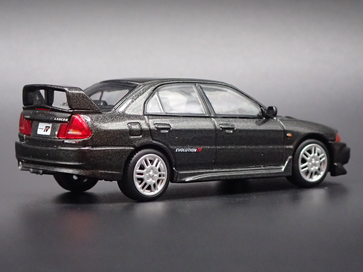 1996-1998 MITSUBISHI LANCER EVOLUTION EVO IV GRAY 1:64 SCALE DIECAST MODEL CAR