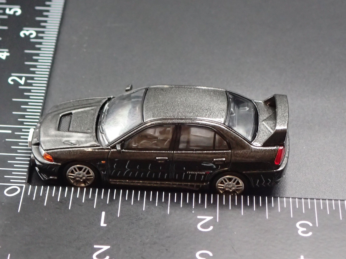 1996-1998 MITSUBISHI LANCER EVOLUTION EVO IV GRAY 1:64 SCALE DIECAST MODEL CAR