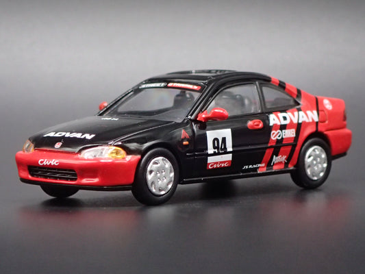 1991-1995 HONDA CIVIC COUPE EJI ADVAN 1:64 SCALE COLLECTIBLE DIORAMA DIECAST MODEL CAR