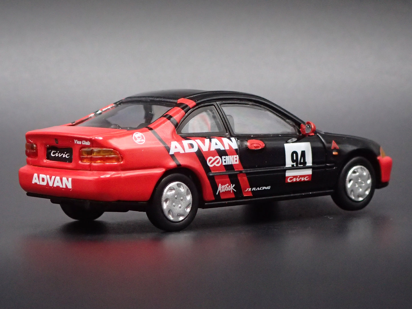 1991-1995 HONDA CIVIC COUPE EJI ADVAN 1:64 SCALE COLLECTIBLE DIORAMA DIECAST MODEL CAR