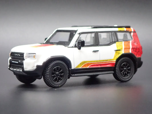 2023-2025 TOYOTA LAND CRUISER 250 WHITE 1/64 SCALE DIORAMA DIECAST MODEL CAR