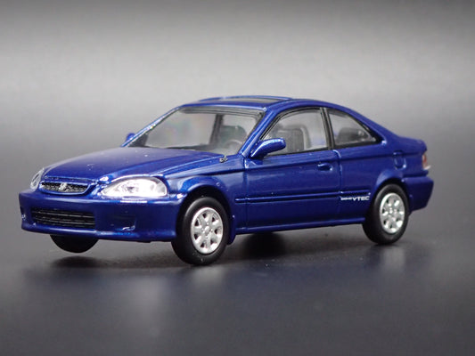 1996-2000 HONDA CIVIC SI COUPE BLUE 1/64 SCALE COLLECTIBLE DIECAST MODEL CAR