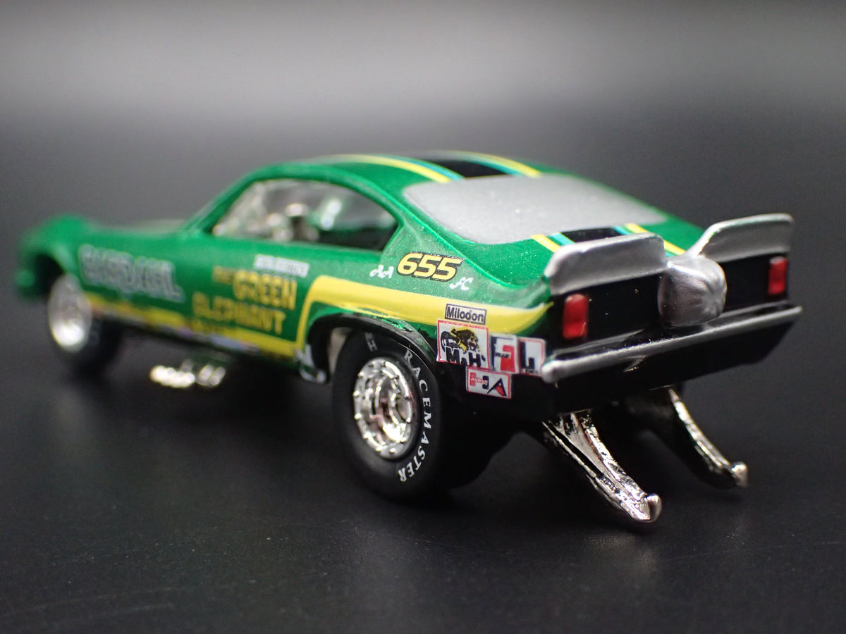 CHEVY CHEVROLET VEGA FUNNY CAR REEN ELEPHANT 1:64 SCALE DIECAST MODEL CAR