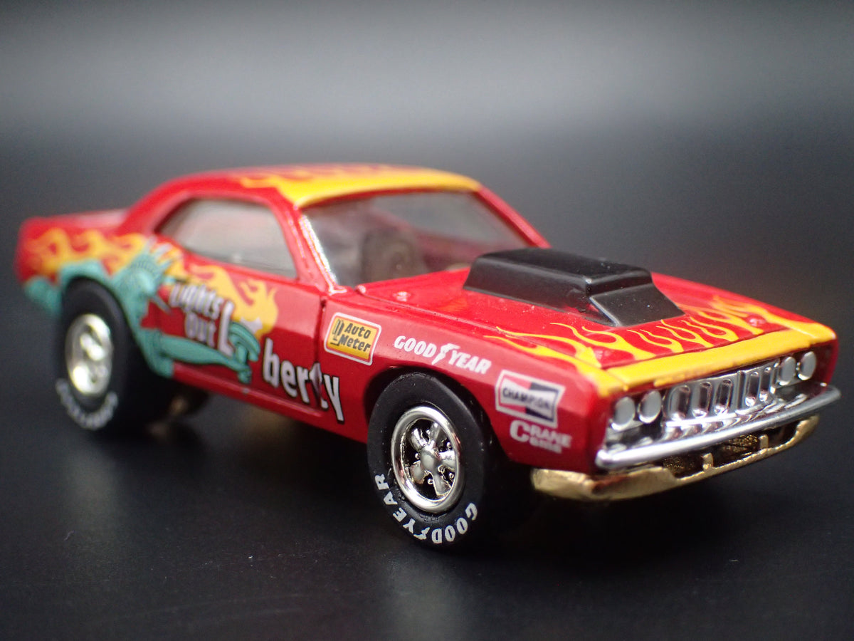 1971 71 PLYMOUTH CUDA FUNNY CAR LIGHTS OUT LIBERTY NHRA 1/64 SCALE DIECAST MODEL CAR