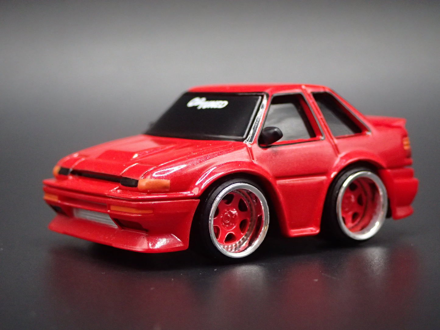 1983-1987 TOYOTA COROLLA CAR TUNED JDM RED 1/64 SCALE DIORMA DIECAST MODEL CAR
