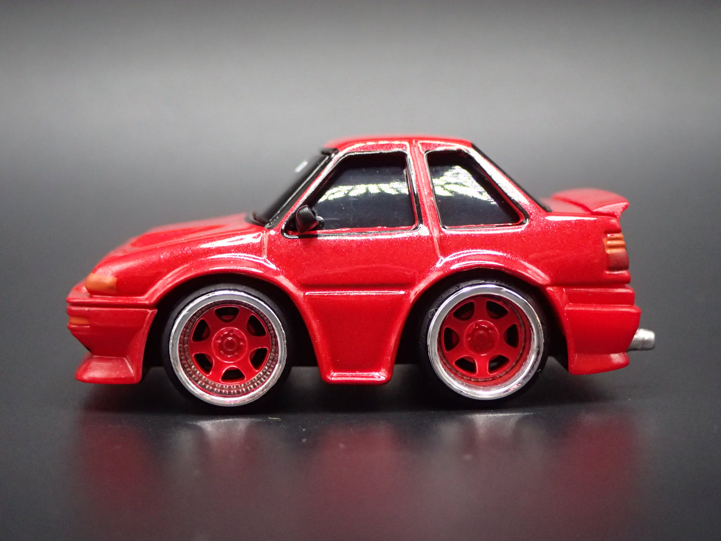 1983-1987 TOYOTA COROLLA CAR TUNED JDM RED 1/64 SCALE DIORMA DIECAST MODEL CAR